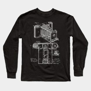 Photographic Camera Vintage Patent Hand Drawing Long Sleeve T-Shirt